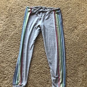CHASER RAINBOW STRIPED SWEATPANTS